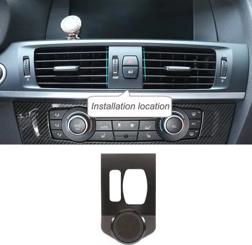 Soporte de navegación de aleación de aluminio de 3 colores para BMW X3 X4 F25 F26 2010-2016, consola central de automóvil, ventilación de aire,