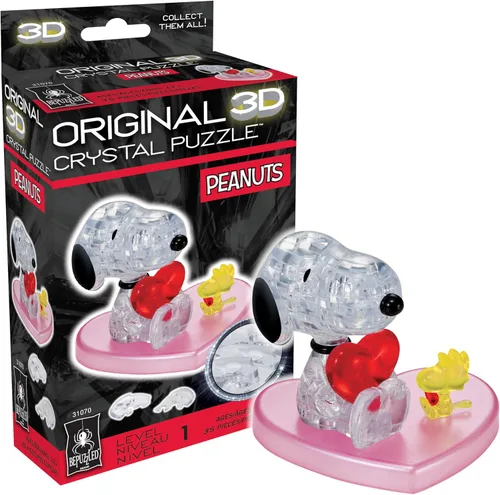 Miniatura 11 de BePuzzled, Peanuts Snoopy Surf - Rompecabezas de cristal 3D original, basado en personajes de la amada tira cómica de Peanuts, rompecabezas a partir