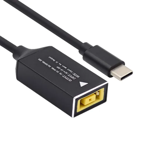 Miniatura 17 de cablecc 0.098x0.028 in Entrada DC Jack a USB-C Tipo-C Cable de carga de enchufe de alimentación para PD 9V 15V 20V 65W Teléfono portátil