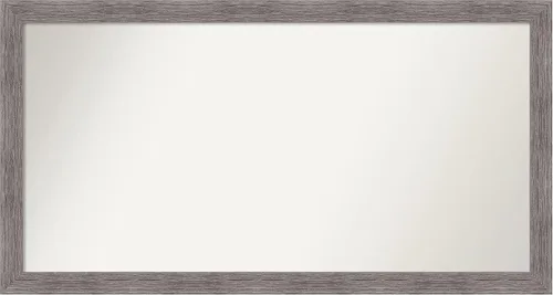 Miniatura 138 de Amanti Art Espejo de baño gris para sobre el fregadero, 31 x 48 pulgadas, espejo de tocador rectangular estrecho de color gris, marco de madera