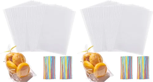 Miniatura 7 de 100 piezas de bolsas de celofán planas transparentes de 10 x 6 pulgadas, buenas para panadería, galletas, dulces, postres (por Brandon) 1.4 mil.