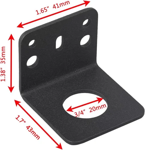 Miniatura 2 de 4 piezas de soporte en L 1255 3/4 agujeros gruesos de acero móvil soportes de antenas móviles para UHF VHF coaxial NMO soportes de antena de cable
