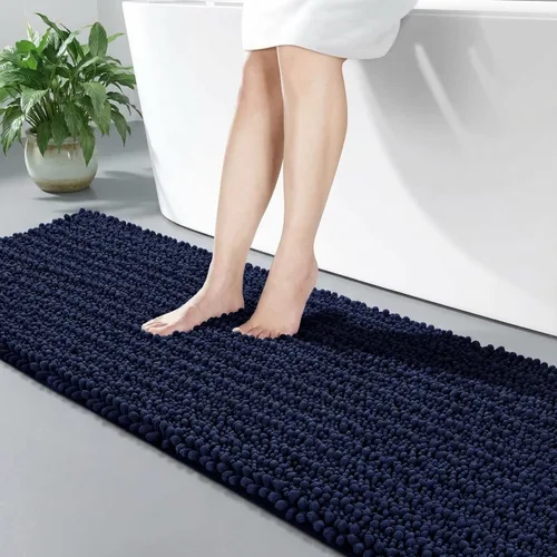 Miniatura 10 de Disolla Alfombra de baño pequeña, antideslizante, lavable, color beige, 17 x 24 pulgadas, súper absorbente, suave, alfombra de baño de felpilla