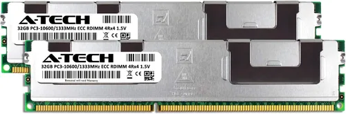Miniatura 2 de A-Tech 64GB Kit (2x32GB) RAM for Supermicro SUPER X8DTN+-F-LR, X9DRL-7F, X9DRL-iF, X9DRW-3TF+, X9DRW-CTF31, X9SRD-F, X9SRL DDR3 1333MHz PC3-10600