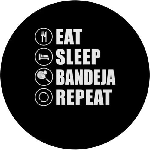 Miniatura 3 de Eat Sleep Bandeja Repeat Padel Racquet Paddle PopSockets Adhesive PopGrip