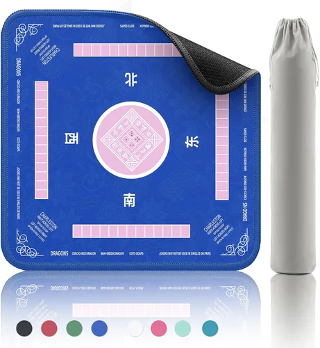 Miniatura 14 de 2F22E Alfombrilla de Mahjong, alfombrilla antideslizante de reducción de ruido para mesa, alfombrilla de Mahjong de 32.4 * 32.4 pulgadas para póker