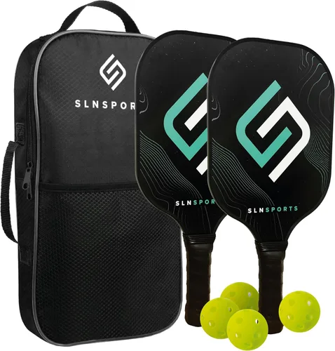 Miniatura 8 de Pickleball Paddles USAPA Approved Carbon Fiber Paddles/Fiberglass Pickleball Rackets Set of 2 Carrying Case, 4 Balls Pickleball Raquets for