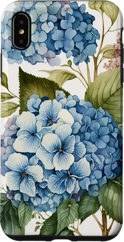 Miniatura 11 de Watercolour Vintage Blue Hydrangea with Flower Flower Case for iPhone 17