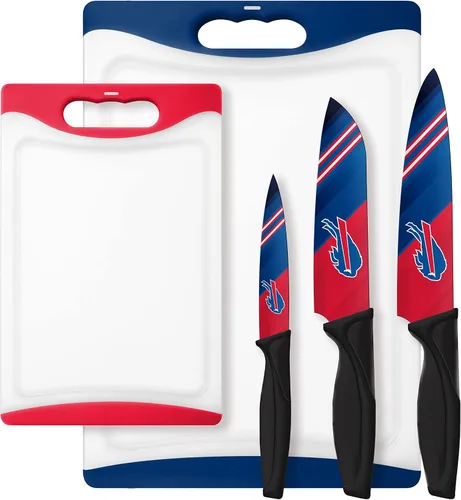 The Sports Vault NFL unisex-adult 5-Piece & Cutting Board Set