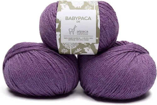 Miniatura 46 de 100% Hilo de Lana de Alpaca Bebé (Juego de 3 Madejas, 150 Gramos) Peso DK - Hecho en Perú - Celestialmente Suave y Perfecto para Tejer y Ganchillo