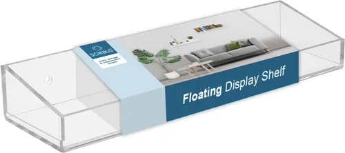 Miniatura 7 de Sorbus Estantes de baño acrílicos flotantes, estantes acrílicos transparentes, estante de ducha para tocador de baño, cocina, estantería, estante