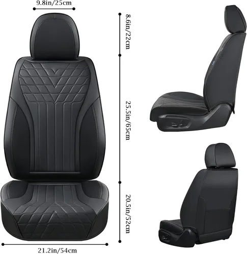 Miniatura 3 de Doogo Fundas de asiento de automóvil, fundas de asiento delantero para automóviles, protector universal de asiento de automóvil, fundas de asiento