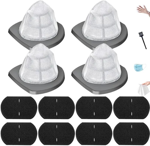 Filtro de repuesto para aspiradora Bissell Featherweight Stick 2033, 20331, 20333, 20334, 20336, 20339, 2033M, incluye 4 filtros de malla y 8