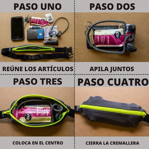 Miniatura 6 de SPIbelt Cinturón de Correr para Mujeres y Hombres, Soporte para Teléfono para Correr, Riñonera para Correr, Soporte para Teléfono, Cinturón de negro