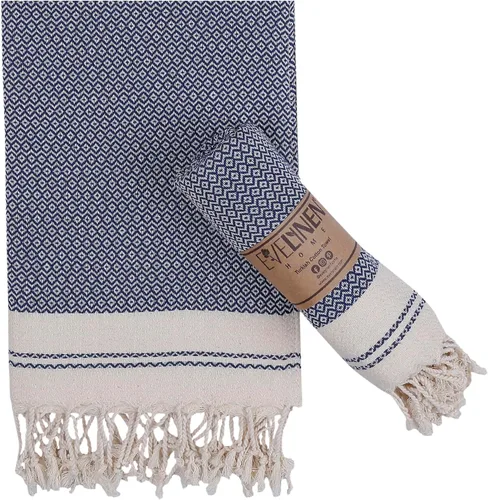 Miniatura 11 de Evelynen - Juego de 2 toallas de mano turcas para baño y cocina, toallas de mano bohemias con bucles para colgar, para cara, té, plato, cocina