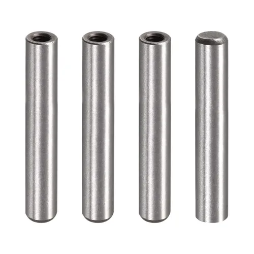 Miniatura 12 de uxcell Pasador de rosca interna M6, 4 unidades, 0.472x5.906 in, biselado, acero al carbono, cilíndrico, para cama, estantería, dispositivos