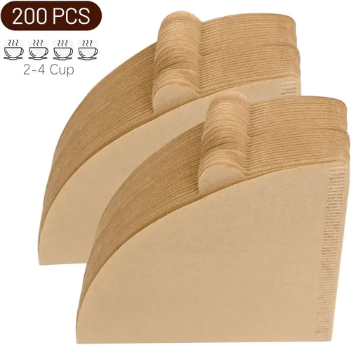 Miniatura 7 de Clinuse Filtros de café en cono #2, 100 unidades sin blanquear tamaño 02, filtros de papel natural desechables de 2 a 4 tazas, 02 filtros de cono