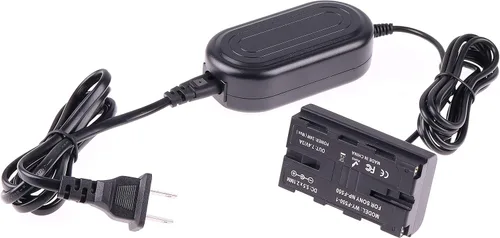 Foto4easy - Adaptador de corriente alterna con batería ficticia NP-F, upler de CC para Sony NP-F970 NP-F960 NP-F770 NP-F750 NP-F550 para alimentar
