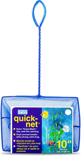 Miniatura 22 de Penn-Plax Quick-Net Aquarium Fish Net - Fine Mesh, Vinyl-Covered Braided Handle - Small Aquarium Cleaning Tool for Gentle Fish Handling - Use in