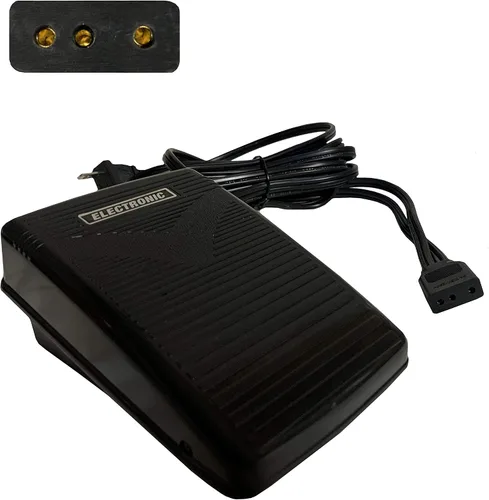 Miniatura 3 de HimaPro Pedal de control de pie y cable de alimentación para máquinas de coser nacionales e importadas, control de velocidad variable