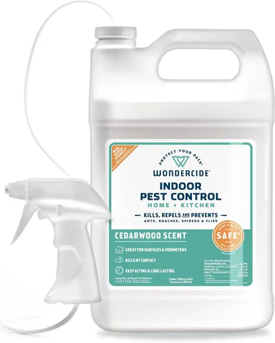 Wondercide – Rociador de control de plagas de interior para hogar y cocina – Insecticida y repelente de hormigas, cucarachas, arañas, moscas y