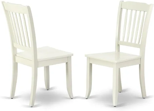 Miniatura 3 de East West Furniture NODA3-LWH-W - Juego de mesa de cocina de 3 piezas para espacios pequeños contiene una mesa de comedor rectangular con hoja
