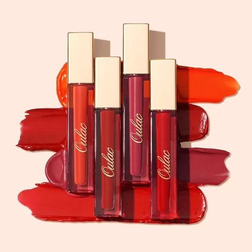 Miniatura 9 de Oulac Lápiz labial rojo líquido mate para mujer, lápiz labial de larga duración, impermeable, sin transferencia, fórmula cremosa de alta 【M08 1000