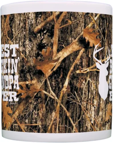 Miniatura 4 de ThisWear Grandpa Gifts Hunting Camo Best Buckin' Grandpa Ever Gift Taza de café de cerámica de 11 oz con asa
