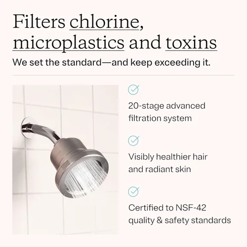 Miniatura 4 de MDhair - Filtro de repuesto para ducha de 20 etapas para cloro, metales pesados y agua dura, restaura la salud del cabello y la piel, se adapta a