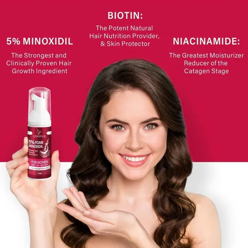 Miniatura 3 de Espuma de Minoxidil para el Crecimiento del Cabello en Mujeres: 5% Minoxidil como Tratamientos para la Caída del Cabello en Mujeres y Productos