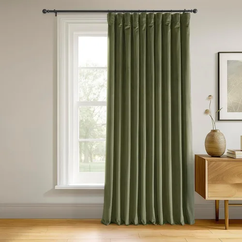 Miniatura 74 de HPD Half Price Drapes Cortinas Opacas Térmicas de Terciopelo Signature para Sala de Estar de 63 Pulgadas de Largo (1 Panel) con Bolsillo para Barra