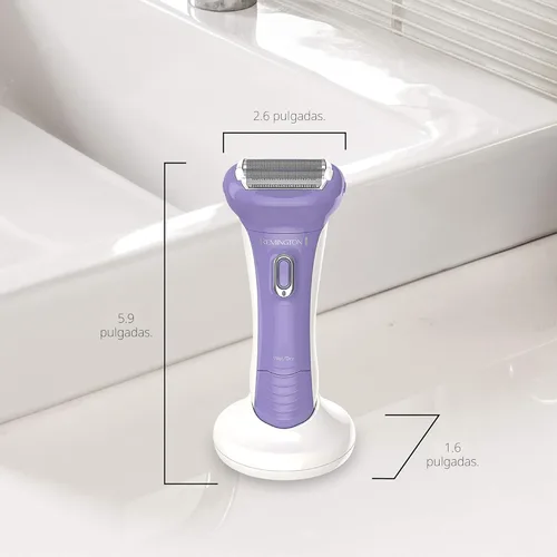 Miniatura 9 de Depiladora eléctrica recargable Remington WDF5030 para dama, para depilación en seco y sobre la piel húmeda, color morado y blanco, Púrpura/Blanco