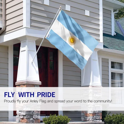 Miniatura 2 de Anley Fly Breeze - Bandera argentina de 3 x 5 pies, color vivo y a prueba de decoloración, cabecera de lona y doble costura, banderas nacionales