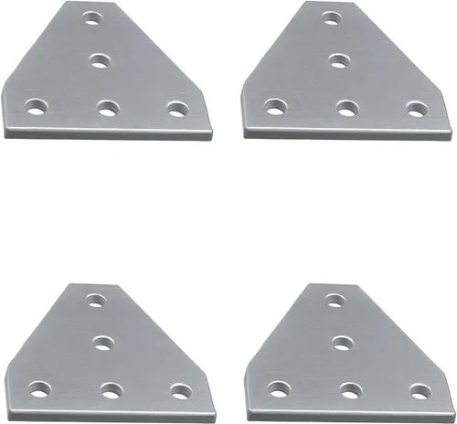 Miniatura 9 de Aicosineg Placa de unión exterior de aleación de aluminio en forma de T de 2.36 x 2.36 x 0.16 pulgadas (largo x ancho x alto) con herrajes