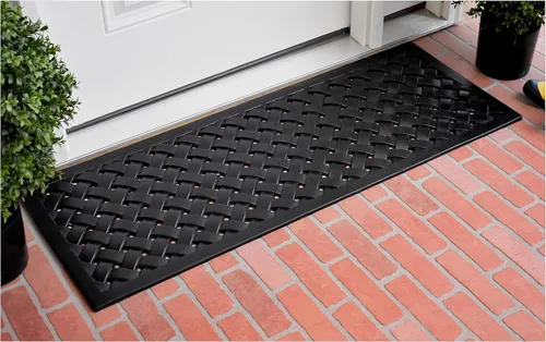 Miniatura 4 de Calloway Mills 900072448 Hampton Weave - Felpudo de goma, 24 x 48 pulgadas