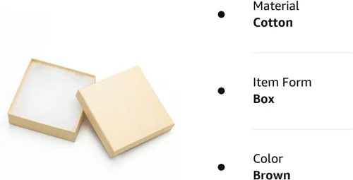 Miniatura 8 de Magicool - Paquete de 96 cajas de joyería de cartón de 3.5 x 3.5 x 1 pulgadas, utilizadas para collares, pulseras, aretes, joyas, embalaje de regalo
