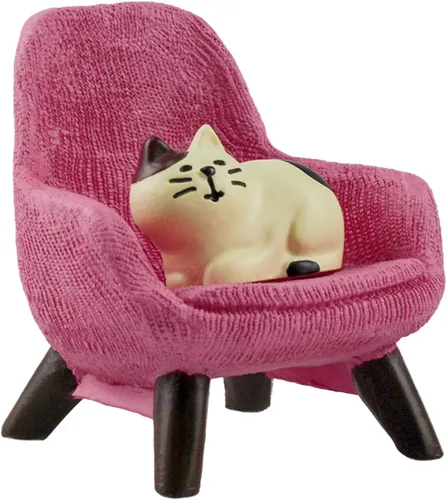 Miniatura 15 de Refintural Figuras de Gato en Miniatura con Sofá Pequeño - Figuras de Mini Gatos de Resina, Accesorios de Escritorio en Miniatura de Gatito - Regalo