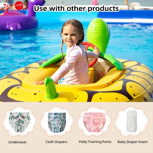 Miniatura 4 de Joyoroy - Fundas de pañales para niñas, pantalones de goma para niños pequeños, fundas de plástico para pañales 5T, pantalones de entrenamiento