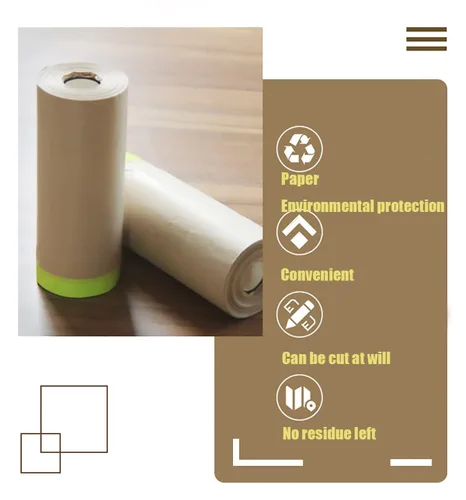 Miniatura 8 de Papel de enmascarar, papel de enmascaramiento de pintura con adhesivo, rollo de papel para pintores de 20 pulgadas x 50 pies, papel para pintores