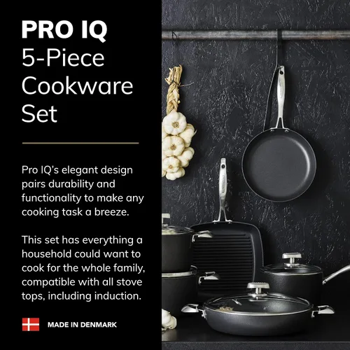 Miniatura 2 de SCANPAN Pro IQ - Juego de utensilios de cocina de 5 piezas, antiadherentes fáciles de usar, aptos para lavavajillas, utensilios de metal y horno