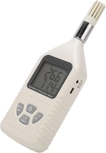 Miniatura 6 de Hyuduo GM1360A Digital Thermometer Hygrometer Handheld Temperature Humidity Meter with Large LCD Screen Dual Sensors for Factory Lab Warehouse