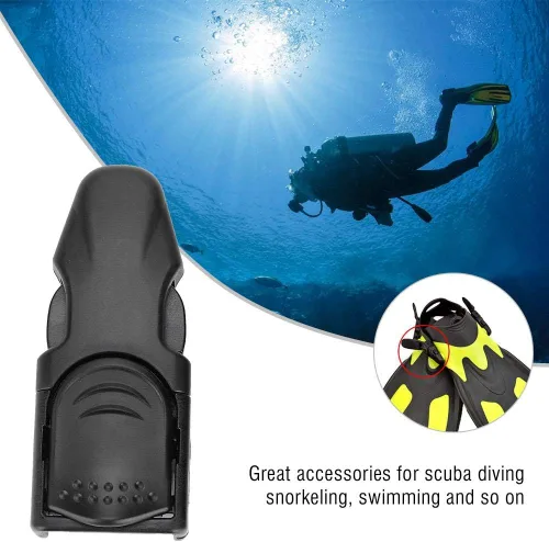 Miniatura 4 de Alomejor Keep Diving - Correa de repuesto para buceo, material de policarbonato, negro, liberación rápida, para esnórquel y natación, 1 par