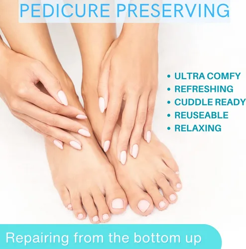 Miniatura 4 de Onyx Professional Calcetines hidratantes de gel, tratamiento de pies secos de talla única para mujeres u hombres, calcetines de spa hidratantes