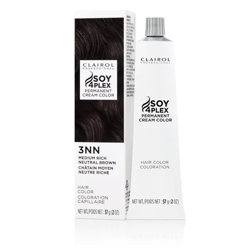 Clairol Professional Permanent Cream Hair Color | Blonde, Brown, Black, & Red-Violet Shades for 100% Gray Coverage | Deep Conditioning & Fade 3nn