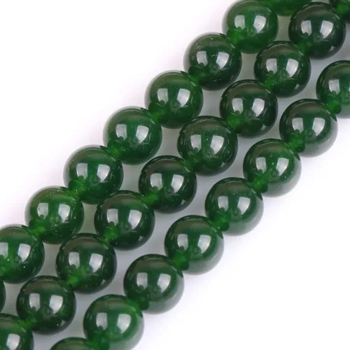 Miniatura 19 de JOE FOREMAN Cuentas redondas de piedra natural de jade de Taiwán verde de 0.315 in para fabricación de joyas, cuentas de 15 pulgadas, piedras Jade