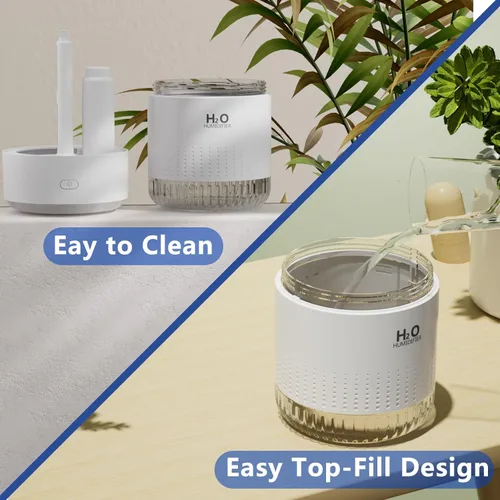 Miniatura 8 de SZO Mini humidificador portátil, humidificador personal de niebla fría USB de 16.9 fl oz para dormitorio, oficina, escritorio de viaje, silencioso