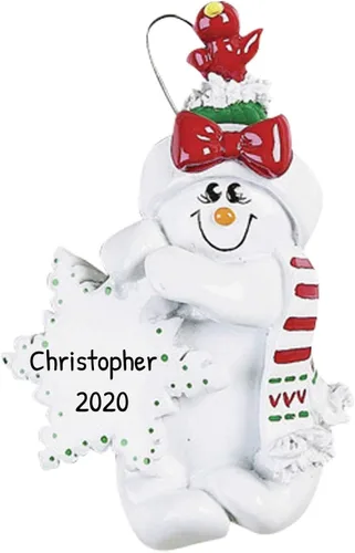 Miniatura 12 de Adornos de muñeco de nieve personalizados en 3D para árbol de Navidad, adornos de Navidad de muñeco de nieve Frosty 2025, adorno único con nombre