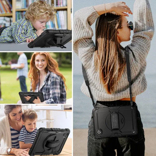 Miniatura 3 de HXCASEAC Funda para Lenovo Tab One de 8.7 pulgadas (TB-305FU) con protector de pantalla, soporte para bolígrafo, correa de mano, soporte ajustable
