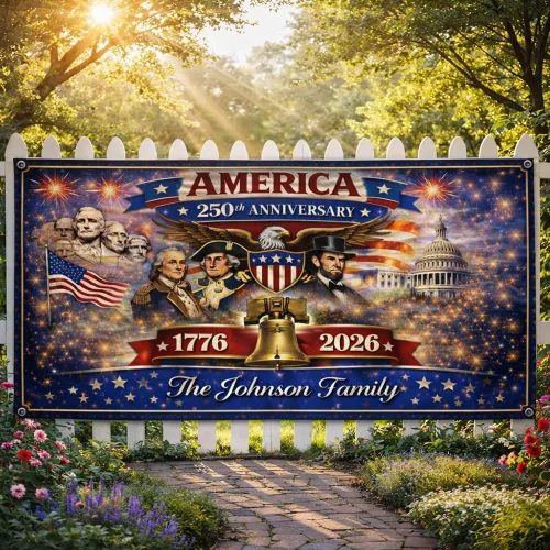 Miniatura 14 de Love Signal Bandera de Estados Unidos personalizada con el 250 aniversario, bandera estadounidense personalizada con imagen, decoración patriótica