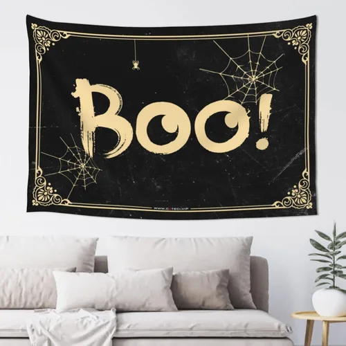 Divertido tapiz de Halloween, fantasma, boo, cosas geniales para tu habitación, cosas para habitación de niños (tamaño: 39.4 x 59.1 in)